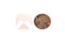 10 Resin Faceted PEACH Glitter Foil Square Cabochons, 18x18mm  cab0305
