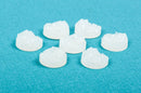 10 DRUZY CABOCHONS, 12mm, Round Resin White faux druzy cabochon, cab0466