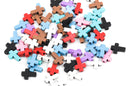 16x12mm Acrylic CROSS Beads, mixed colors, 100 beads bulk package,  bac0295b
