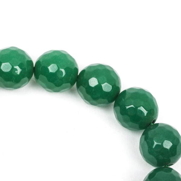 6mm Round Faceted EMERALD GREEN JADE Gemstone Beads, full strand gjd0117