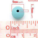 10mm Pastel Acrylic Round BUBBLEGUM Beads, MULTICOLORED, 25 beads,  bac0293a