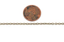 50 yards (150 feet) Antique Bronze Cable Chain, Oval Links are 2.5x2mm unsoldered, bulk on spool, fch0250b