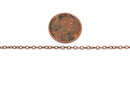 50 yards (150 feet) Copper Cable Chain, Oval Links are 2.5x2mm unsoldered, bulk on spool, fch0251b