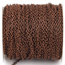 50 yards (150 feet) Copper Cable Chain, Oval Links are 2.5x2mm unsoldered, bulk on spool, fch0251b