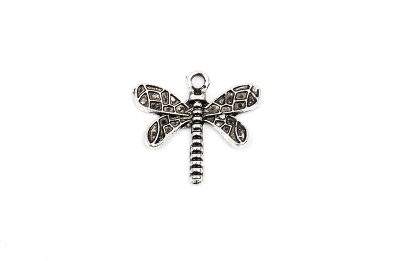 10 Silver DRAGONFLY Charm Pendants, chs1814