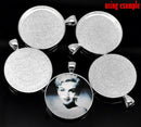 2 Silver Tone Bezel TRAYS for Resin, Cabochons, fits 30mm inside tray, for ice resin, chs2494