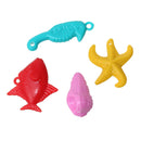 200 SEA LIFE Acrylic Charms, mixed colors and designs, starfish, seahorse, fish, bulk package cha0165