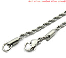5 Stainless Steel Rope Chain Necklaces with Lobster Clasp, non tarnish, 20-1/2" long 2mm thick, fch0253