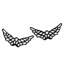 10 BLACK ANGEL WINGS Filigree Charm Pendants, Metal Connectors, cho0108