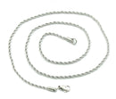5 Stainless Steel Rope Chain Necklaces with Lobster Clasp, non tarnish, 20-1/2" long 2mm thick, fch0253