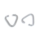 500 Silver Tone Triangle Bail Jump Rings Key Chains Findings 9x9mm, 18 gauge,  jum0146