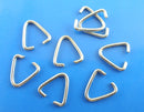 500 Silver Tone Triangle Bail Jump Rings Key Chains Findings 9x9mm, 18 gauge,  jum0146