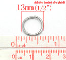 50 PCs 13mm STAINLESS STEEL Thick Open Jump Rings 16 gauge wire Findings, 1/2" diameter jum0149