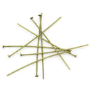 300 Premium Antique Bronze Metal Flat Head Pins, 50mm long, 2" long 20 gauge  pin0082