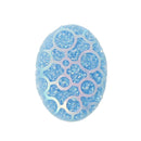 5 RESIN Patterned Oval Druzy CABOCHONS, baby blue, 24x17mm diameter cab0312