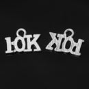 10K Running Fitness Charm, Silver Plated Charm . 12mm, 10 charms, chs1834