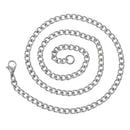 1 STAINLESS STEEL Curb Link Chain Necklace with Lobster Clasp, 18" fch0264