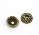 Antique Bronze FLOWER BEAD CAPS  7mm  fin0436