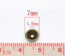 Antique Bronze FLOWER BEAD CAPS  7mm  fin0436