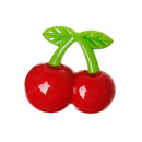 10 CHERRY Flat Back Cabochons for decoden kawaii projects, fake food cherries, resin acrylic, 23mm, cab0310
