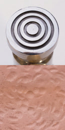 Metal Double Sided BULLSEYE TEXTURE HAMMER for Metal Stamping, narrow bullseye, wide bullseye pattern, tol0347