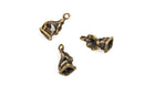 10 Mini Gramphone Phonograph Victrola Charms, Bronze Tone Metal, music charm, record player charm. 5/8" tall chb0362