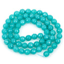 6mm Round Faceted TURQUOISE BLUE Jade Gemstone Beads, full strand gjd0096