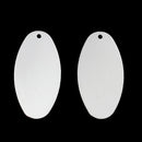 10 Bright Silver Plated OVAL Metal Stamping Blanks, 22 gauge, 1-1/8" long (30mm)  msb0265