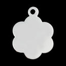 10 Bright Silver Plated FLOWER Metal Stamping Blanks, 22 gauge, 3/4"  (20mm)  msb0266