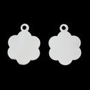 10 Bright Silver Plated FLOWER Metal Stamping Blanks, 22 gauge, 3/4"  (20mm)  msb0266