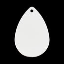 10 Bright Silver Plated TEARDROP Metal Stamping Blanks, 22 gauge, 1" x 3/4" (26mm x 18mm)  msb0267