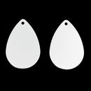 10 Bright Silver Plated TEARDROP Metal Stamping Blanks, 24 gauge, 1-1/8" x 3/4" (28mm x 19mm)  msb0272