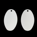 10 Bright Silver Plated OVAL Metal Stamping Blanks, 24 gauge, 7/8" x 1/2" (23x14mm)  msb0271