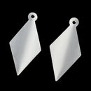 30 Bright Silver Plated DIAMOND Metal Stamping Blanks, 22 gauge, 7/8" x 3/8" (21x10mm)  msb0274b