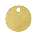 50 Bright Gold Plated Circle Disc Metal Stamping Blanks, 14 gauge, 5/8" diameter (16mm) bulk package msb0275b