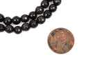 6mm Round Faceted CHOCOLATE BROWN Jade Gemstone Beads, full strand gjd0097