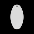 10 Bright Silver Plated OVAL Metal Stamping Blanks, 22 gauge, 1-1/8" long (30mm)  msb0265