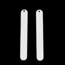 100 Bright Silver Plated ROUNDED RECTANGLE Metal Stamping Blanks, stick strip, 24 gauge, 1-5/8" x 1/4" (40x5mm) bulk package msb0269b