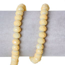 8mm CREAM YELLOW Opaque Crystal Glass Faceted Rondelle Beads, full strand, about 72 beads  bgl1225