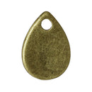 200 Bronze Plated TEARDROP Metal Stamping Blanks, 18 gauge, 1/2" x 3/8" (11x8mm) bulk package msb0277b