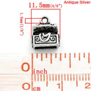 10 Silver TREASURE CHEST Charm Pendants, hope chest, mermaid treasure, chs1866a