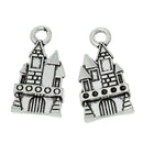 20 Bulk Silver HAUNTED HOUSE Charm Pendants, castle, fairy tale house, chs1867b