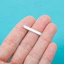 5 Stainless Steel Metal Bar Connectors, 18 gauge, 25mm x 3.5mm CHS0045