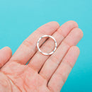 20 CIRCLE RING  Antiqued Silver Tone Metal Charm Connectors  22mm chs0063