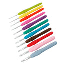 Set of 11 Aluminum Crochet Hooks, with soft rubber grips, sizes 2mm through 8mm, tol0379