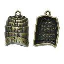 10 Bronze MEASURING TAPE Ruler Charm Pendants, antiqued bronze metal, large 1" long chb0380