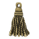 10 Bronze TASSLE Tassel Charm Pendants, antiqued bronze metal, chb0371