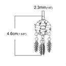 2 Silver DREAMCATCHER Dream Catcher Charms Pendants, moveable charm, chs1916
