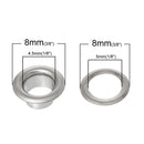 500 SILVER TONE Eyelets for Scrapbooking, mixed colors 8x3mm  fin0443