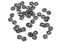 50 Small Gunmetal Wavy Metal Spacer Beads, 7mm, bme0356
